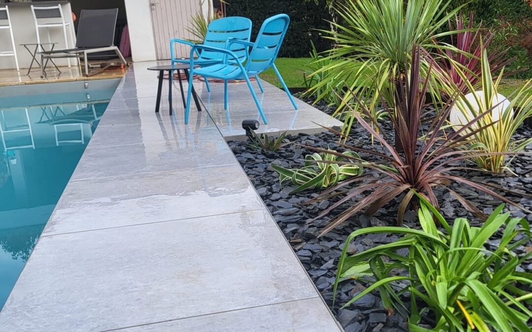 Aménagement autour d’une piscine